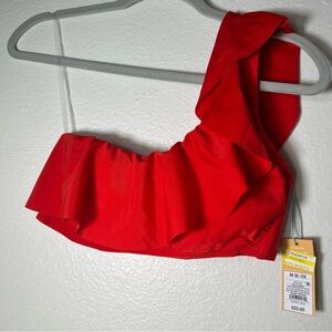 Kona Sol Red One-Shoulder Swim One Piece